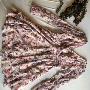 Ever New Floral Midi Dress in Blush Pink and Mauve